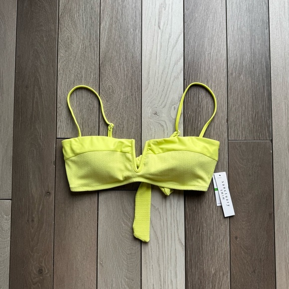 Sanctuary Swim Lime Love Bright Yellow Bikini Top | NWT | Size: Large | - Picture 1 of 6